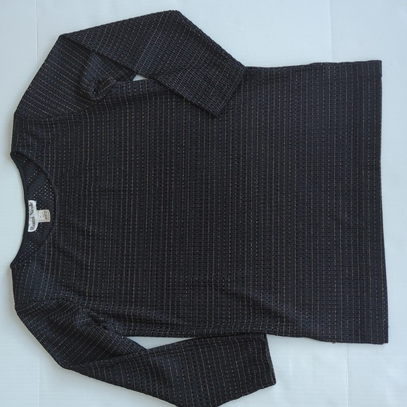 Vintage Ronni Nicole Cut Out Metallic Beach Cover Up 8 Black Gold Metallic - Picture 12 of 16